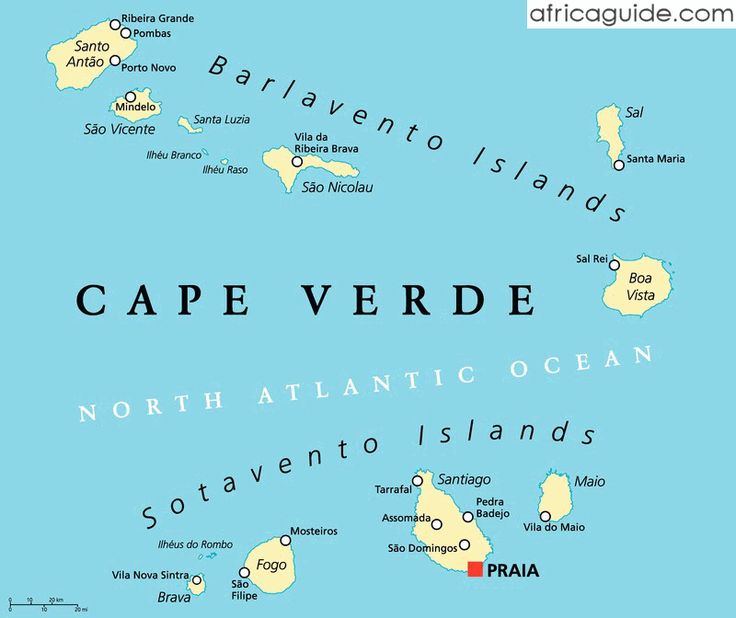 Image result for cape verde map